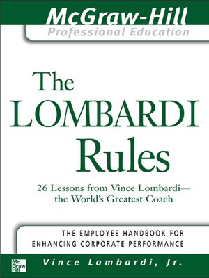 cover image of The Lombardi Rules